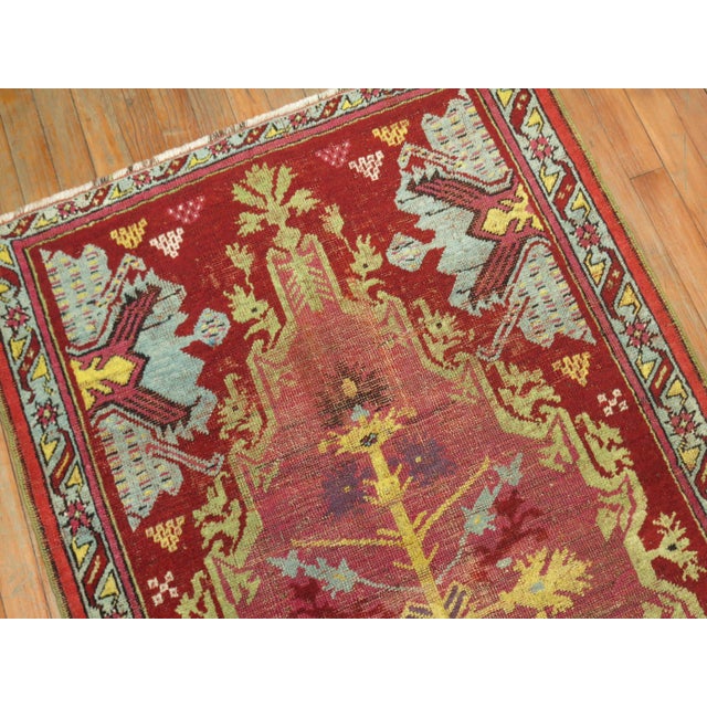 Cranberry 19th Century Antique Turkish Ghiordes Rug - 3'1" x 5' For Sale - Image 18 of 18