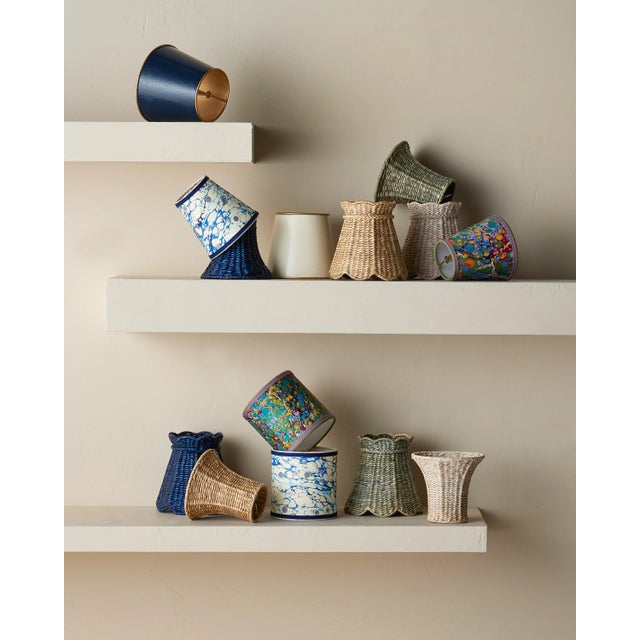 2020s Currey & Company Annabelle Indigo Tapered Chandelier Shade For Sale - Image 5 of 7