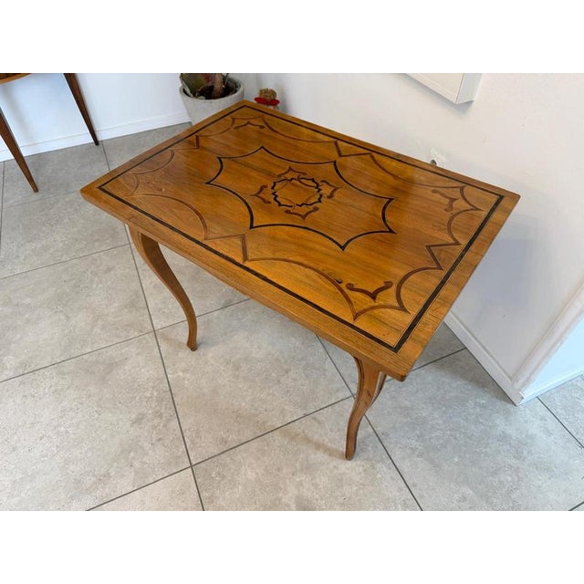 Small Biedermeier Table in Marquetry For Sale - Image 4 of 10