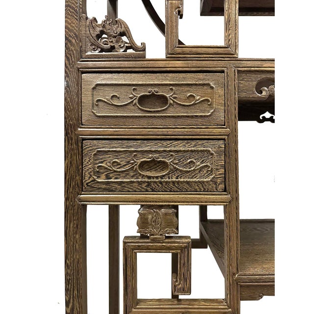 Vintage Chinese Traditional Curio Display Shelf/Multi-Treasure Cabinet For Sale In Los Angeles - Image 6 of 15