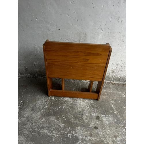 Vintage Folding Wooden School Desk with Bench, 1960s For Sale - Image 6 of 10