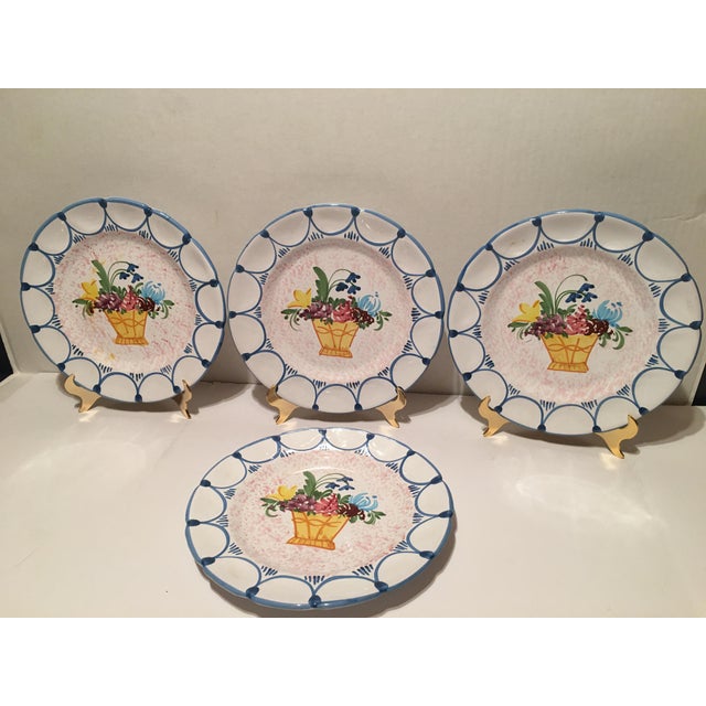1990s Hand Painted Italian Plates Set of 4 Chairish
