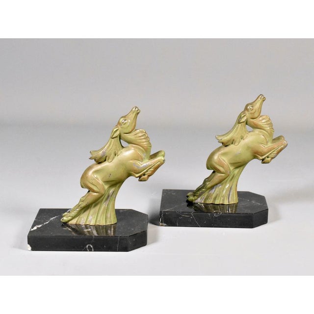 Pair of Art Deco Ibex Bookends, 1930s For Sale - Image 3 of 16