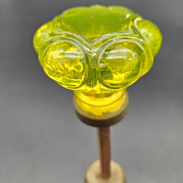 Industrial Antique Door Handles in Uranium Glass, 1880s-1900s For Sale - Image 3 of 7