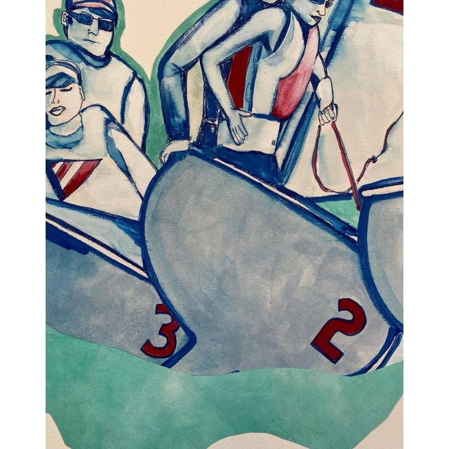 Contemporary "Good Wind" Contemporary Abstract Nautical Papercut Signed and Numbered Limited Edition Print on Arches Coldpress Paper For Sale - Image 3 of 3