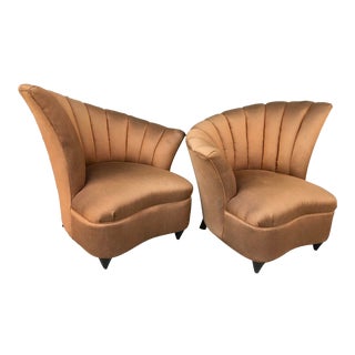 Asymmetrical Shell Chairs/Pair For Sale