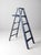 Vintage Blue Wooden Ladder For Sale - Image 4 of 12