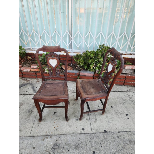 Pair of Vintage Chinoiserie Chairs For Sale - Image 9 of 11
