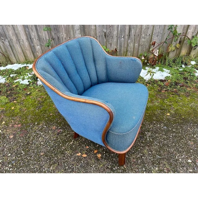 Mid-Century Modern Danish Art Deco Lounge Chair, 1940s For Sale - Image 3 of 6