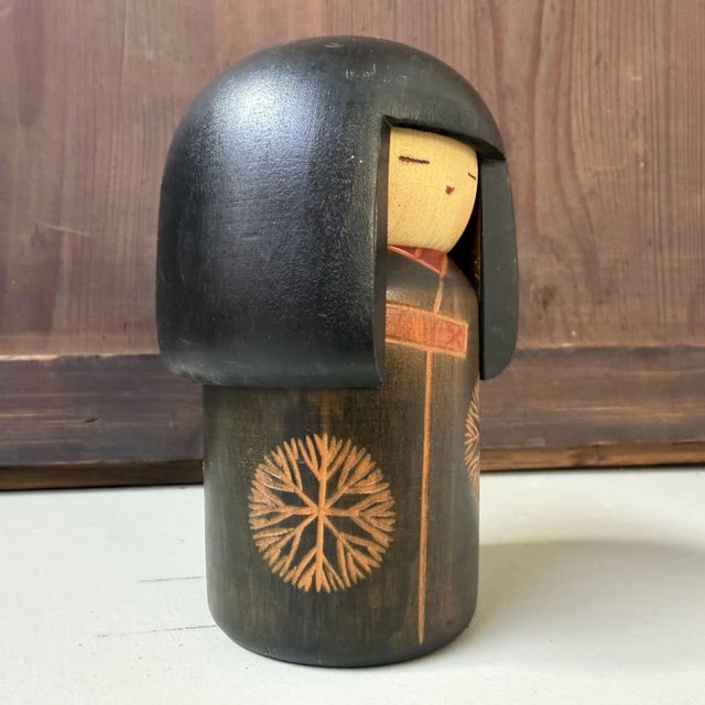 Vintage Gunma Kokeshi Little Girl by Sansaku Sekiguchi, 1970s For Sale - Image 4 of 8