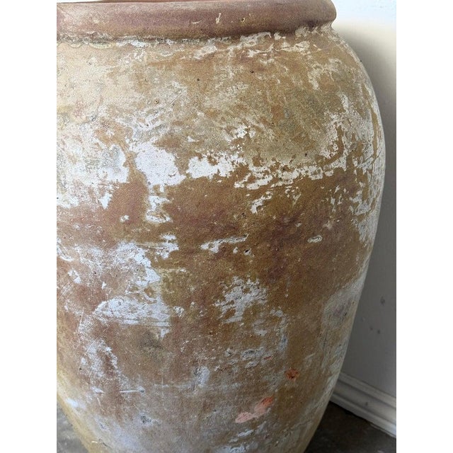 Ceramic Antique Monumental Olive Jar, Terracotta With Weathered Patina For Sale - Image 7 of 14
