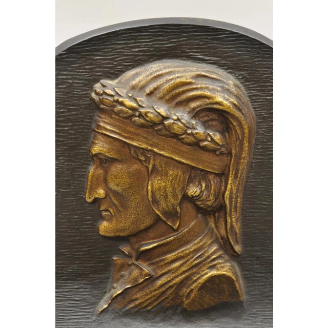 BRADLEY Vintage Bradley & Hubbard Cast Iron Dante and Homer Bookends - A Pair For Sale - Image 4 of 12