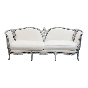 Antique Louis XV–Style Carved Sofa