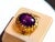 10 Carat Checker Board Amethyst Cocktail Ring in 14 Karat Yellow Gold For Sale - Image 16 of 18