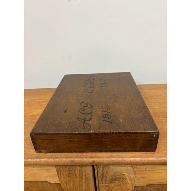 Wood Antique English Campaign Box For Sale - Image 7 of 9