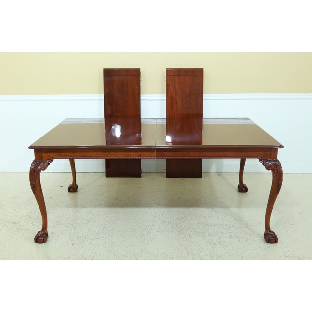Stickley Ball Claw Chippendale Mahogany Dining Room Table Chairish