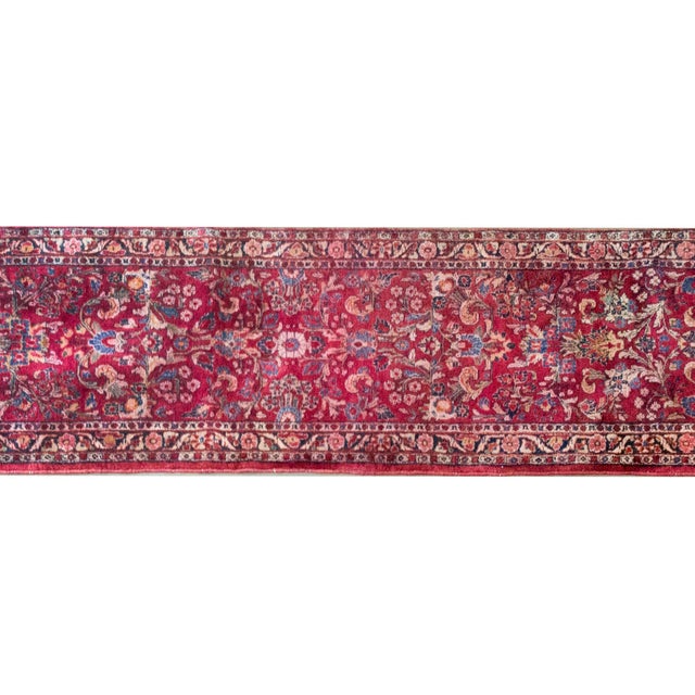 Textile Early 20th Century Persian Sarouk Runner For Sale - Image 7 of 16