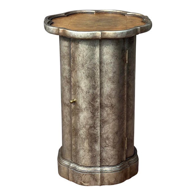 Medallion Limited Hollywood Regency Serpentine Pedestal With Cabinet For Sale
