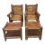 Budji Layug Style Majestic Jumbo Bamboo Pagoda Lounge Chairs W/ Ottomans, a Pair For Sale