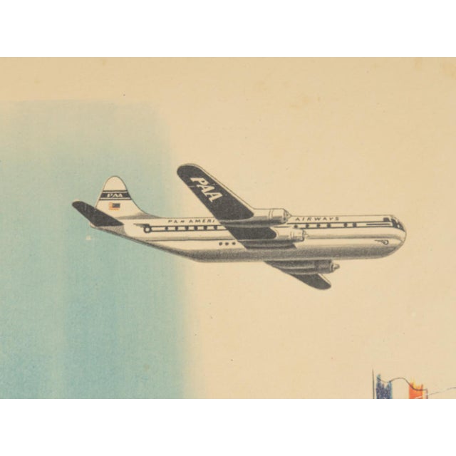 Paper Paris, Pan Am Airways Travel Poster, 1949 For Sale - Image 7 of 17