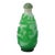 Lime Green Glass Overlay Chinese Snuff Bottle With Stopper 3" For Sale