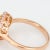 Metal Pink Yellow Diamond Halo Ring Estate 18 Karat Rose Gold Fine Coloured Gemstones size 8.25 For Sale - Image 7 of 7