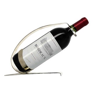 Silver-Plated Metal Wine Bottle Holder, France, 1970s For Sale