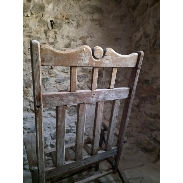 Vintage American Folding Hardwood Lounge Chairs, 1940s, Set of 6 For Sale - Image 4 of 18