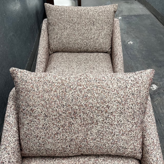 Burgundy Four Hands Arrow Swivel Chairs, Pair For Sale - Image 8 of 12