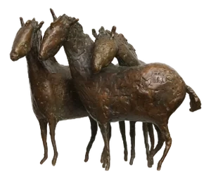 Opulent Horse Bronze by Wolfgang Binding, 2002
