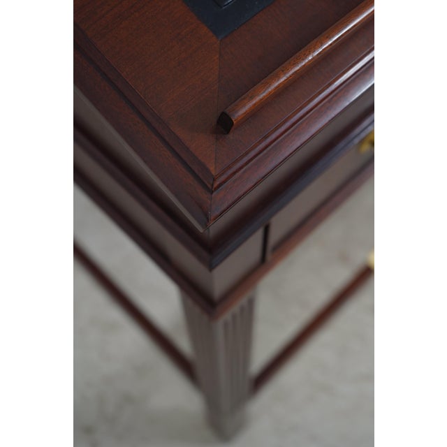 Jofco Mahogany Inlaid Bankers Architects Desk For Sale - Image 10 of 18