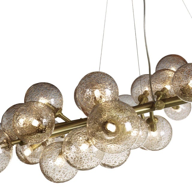 Hand-Blown Murano Glass Mimosa Chandelier Signed by Maestro Alberto Donà. For Sale - Image 4 of 6