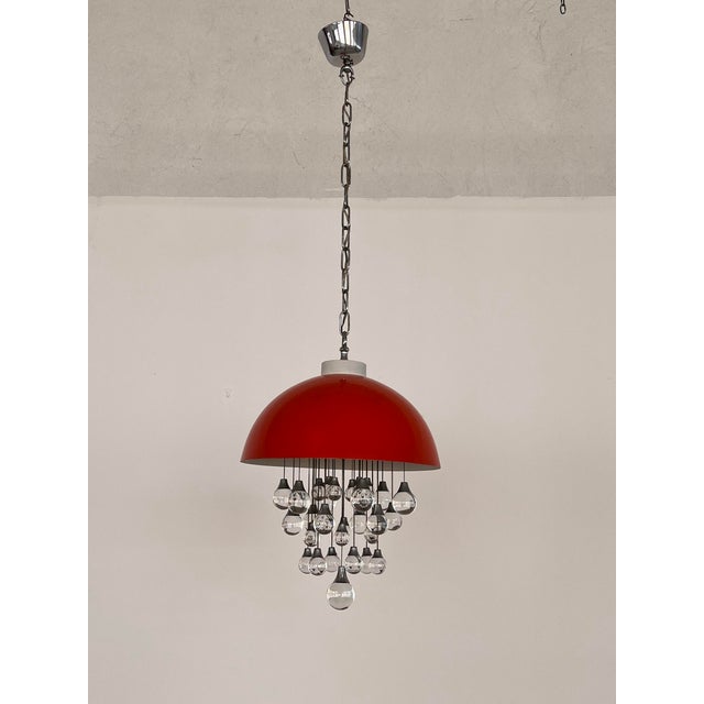 Metal Space Age Jelly Fish Pendant Light, 1980s For Sale - Image 7 of 16