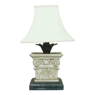 1990s Cambridge Lamps Pillar Lamp W/ Shade For Sale