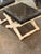 Wood Pair of French Carved and Painted X Form Benches For Sale - Image 7 of 8