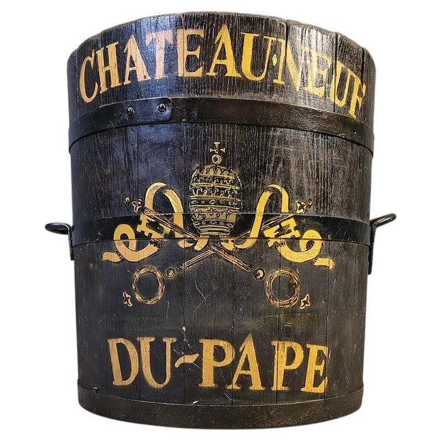 Chateauneuf Du Pape Wooden Grape Bucket, 1950s For Sale - Image 13 of 13