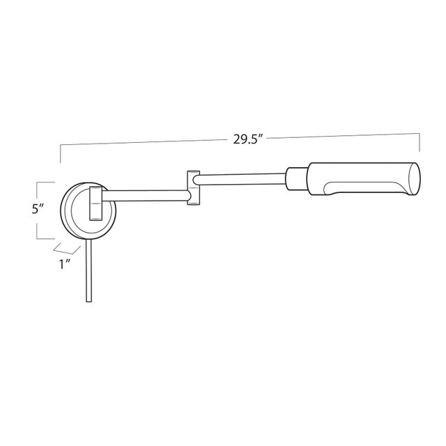 2020s Regina Andrew Noble Swing Arm Task Sconce, Natural Brass For Sale - Image 5 of 6