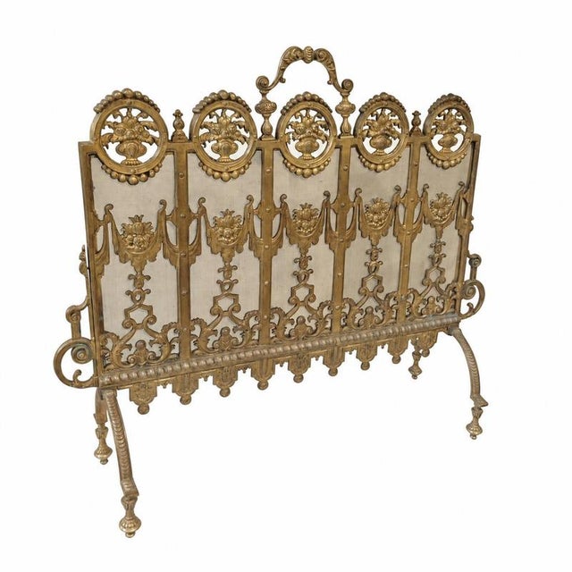 Metal Napoleon III Gilded Bronze Fireplace Surround, 1800s For Sale - Image 7 of 9