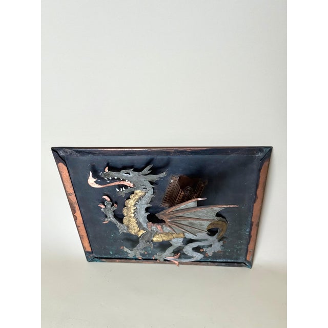 Sculptural Dragon Wall Light in Mixed Metals and Oxidized Copper by Mathieu Matégot, 1970s For Sale - Image 6 of 17