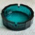 Teal 1960s Mid-Century Modern Pebbled Glass Teal Ashtray For Sale - Image 8 of 9