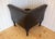 Wood Black Leather Chesterfield Armchair Corner Salon Moschino Haslam Country House Designer, 1990s For Sale - Image 7 of 18