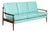 Mid Century Modern Oak Three-Seat Sofa For Sale
