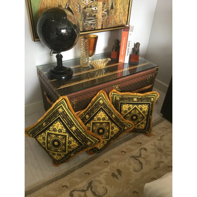 Italian Cistom Made Versace Pillows - Set of 3 For Sale - Image 11 of 13