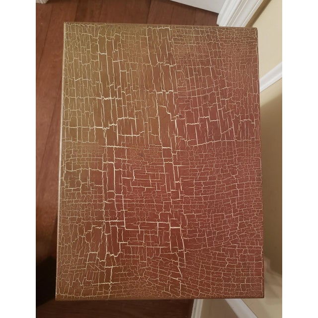 Wood American Colonial Crackle Painted Cabinet For Sale - Image 7 of 11