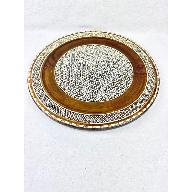 Wonderful vintage Egyptian decorative tray. Intricate inlay design. Perfect to hang on a wall or to use as a decorative...