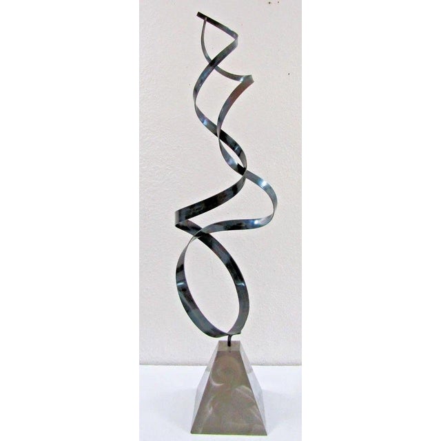 Metal 1980s Euphoric Flame Metal Sculpture 36" Tall Original Peterson Artwork For Sale - Image 7 of 12