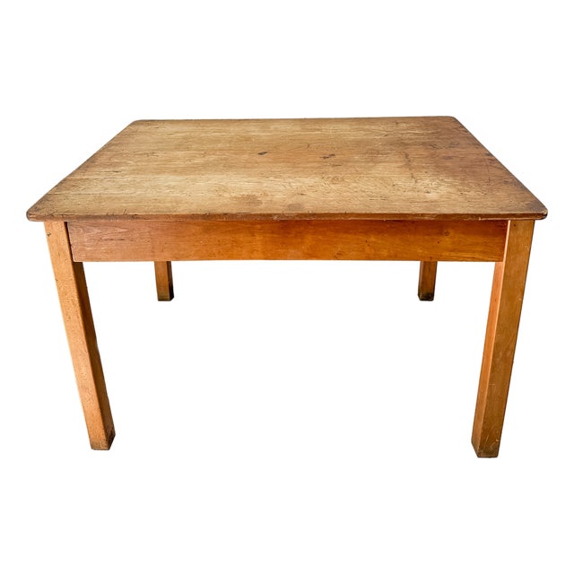 Mid-Century Modern Utility Desk Table in Beech and Pine, 1955 For Sale