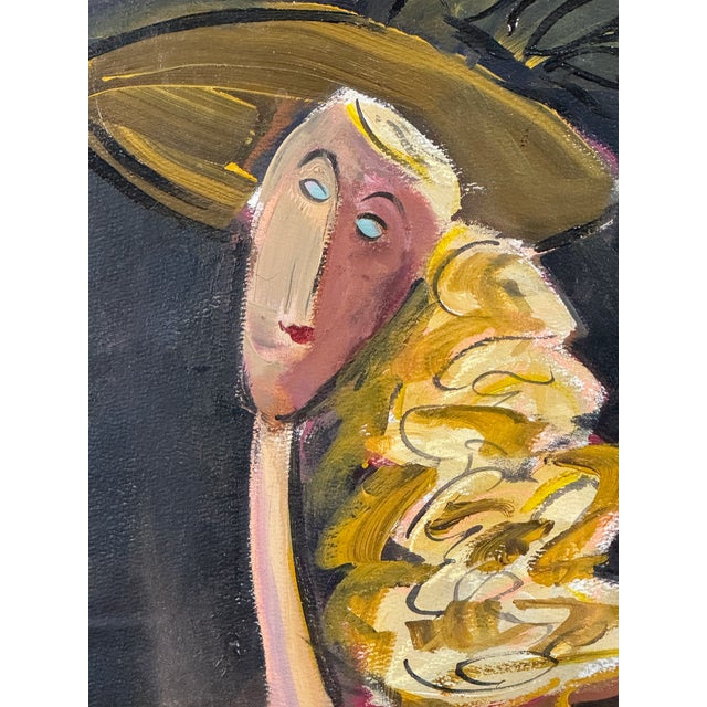 Maxine Estachy French Portrait Painting For Sale - Image 4 of 6