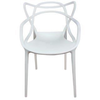 Kartell Mid-Century White Masters Chair For Sale
