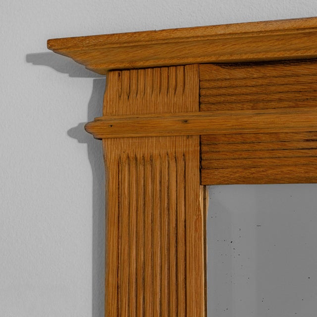 Brown 1880s French Oak Neoclassical Mirror For Sale - Image 8 of 18